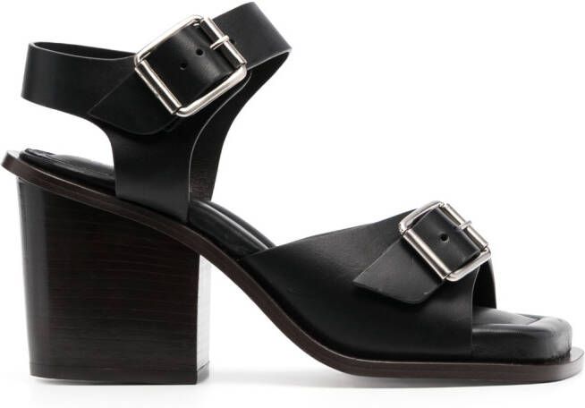 LEMAIRE 80mm leather sandals Black