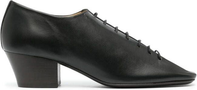 LEMAIRE heeled leather derby shoes Black