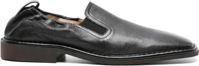 LEMAIRE leather slip-on loafers Black