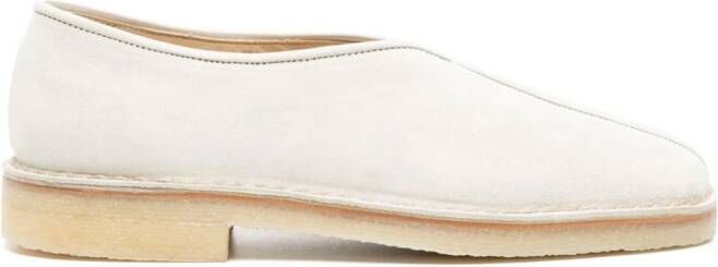 LEMAIRE panelled suede loafers Grey