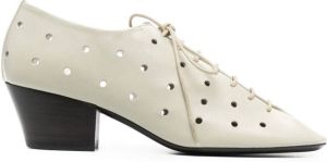 Lemaire perforated lace-up shoes Neutrals