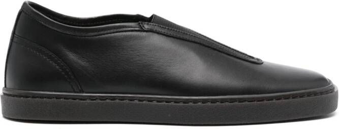 LEMAIRE slip-on leather sneakers Black