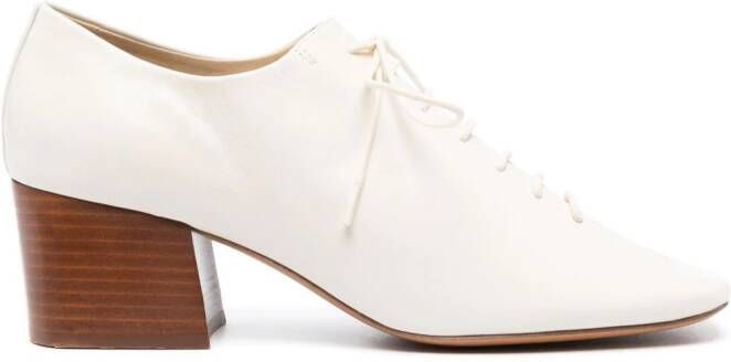 LEMAIRE Souris 60mm leather brogues White