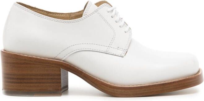 LEMAIRE square-toe 50mm Oxford shoes White