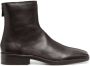 LEMAIRE square-toe leather ankle boots Brown - Thumbnail 1