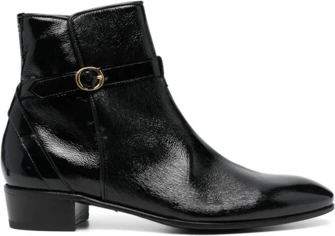 Lidfort 35mm patent leather ankle boots Black