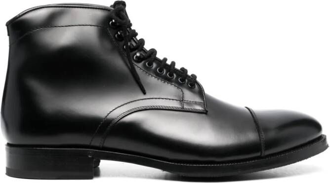 Lidfort lace-up leather boots Black