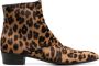 Lidfort leopard-print ankle boots Orange - Thumbnail 1