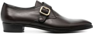 Lidfort monk strap leather shoes Brown