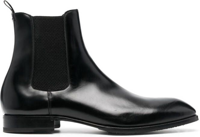 Lidfort pointed toe leather boots Black