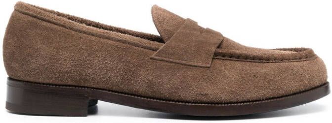 Lidfort suede penny loafers Brown