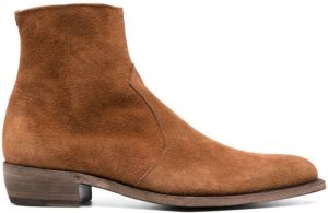 Lidfort suede zip-up ankle boots Brown