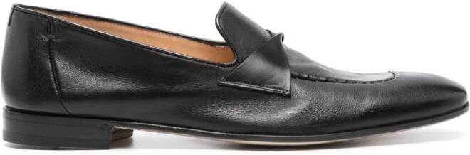 Lidfort twist-detail leather loafers Black