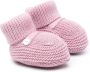 Little Bear slip-on knitted slippers Pink - Thumbnail 1