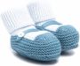 Little Bear virgin wool knitted slippers Blue - Thumbnail 1