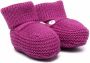 Little Bear virgin wool knitted slippers Purple - Thumbnail 1