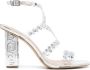 LIU JO 100mm gem-embellished sandals Grey - Thumbnail 1