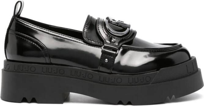 LIU JO 50mm glossy loafers Black