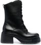 LIU JO 75mm Carrie lace-up boots Black - Thumbnail 1