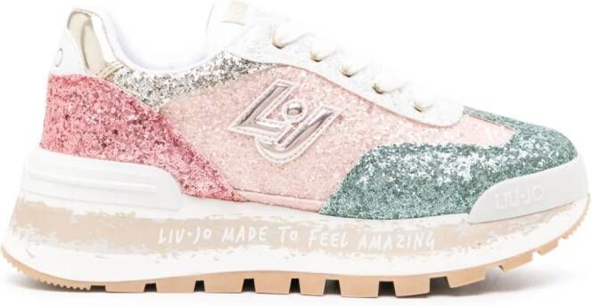 LIU JO Amazing glittery sneakers Pink