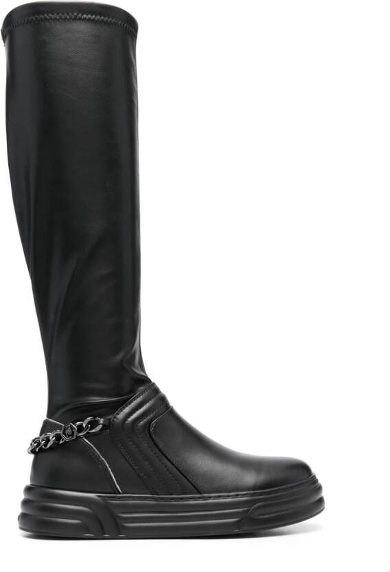 LIU JO Cleo 35mm chain-link boots Black