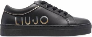 LIU JO debossed logo lace-up sneakers Black