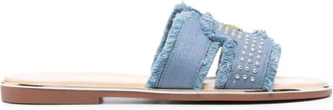 LIU JO denim flat sandals Blue