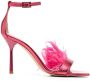 LIU JO feather-detail 100mm heel sandals Pink - Thumbnail 1