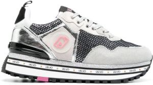 LIU JO glitter mesh-detail trainers Grey