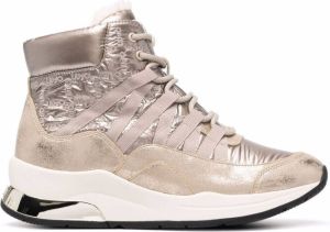 LIU JO high-top metallic sneakers Gold