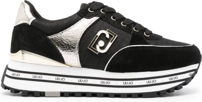 LIU JO logo-plaque panelled-design sneakers Black