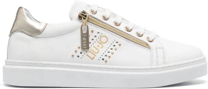 LIU JO logo-print leather sneakers White