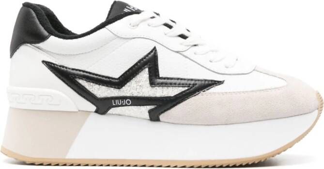 LIU JO panelled flatform sneakers White