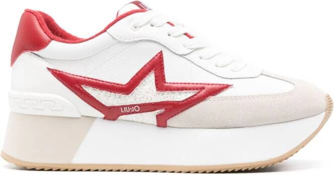 LIU JO panelled flatform sneakers White