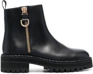 LIU JO Pink 214 leather ankle boots Black