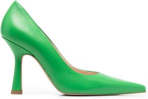LIU JO pointed-toe leather pumps Green