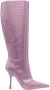 LIU JO rhinestone-embellished 110mm knee-high boots Purple - Thumbnail 1