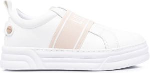 LIU JO slip-on logo-strap trainers White