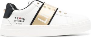 LIU JO slogan-print slip-on sneakers White