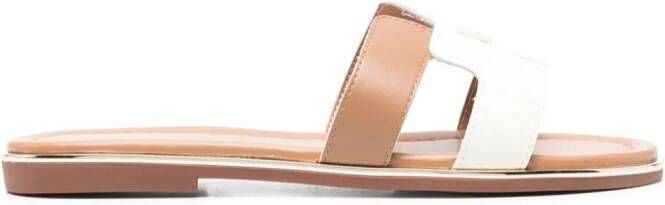LIU JO two-tone sandals Brown