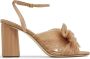 Loeffler Randall Camellia pleated knot 90mm sandals Pink - Thumbnail 1