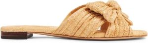 Loeffler Randall Daphne raffia-woven sandals Neutrals