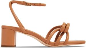 Loeffler Randall Mikel 50mm leather sandals Brown