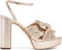 Loeffler Randall Natalia 115mm plissé-lamé sandals Neutrals - Thumbnail 1