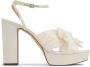 Loeffler Randall Natalia pleated knot 100mm sandals White - Thumbnail 1