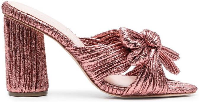 Loeffler Randall Penny bow-detail 100mm sandals Pink