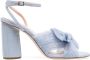 Loeffler Randall plissé-detail 90mm sandals Blue - Thumbnail 1