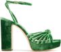 Loeffler Randall Rivka 110mm velvet sandals Green - Thumbnail 1