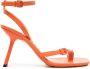 LOEWE 105mm Petal leather sandals Orange - Thumbnail 1