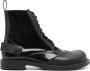 LOEWE Campo lace-up leather boots Black - Thumbnail 1